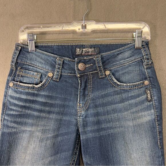 Silver Jeans Suki Mid Capri size 26 women’s denim crop pants W26/L22½ - Picture 2 of 10